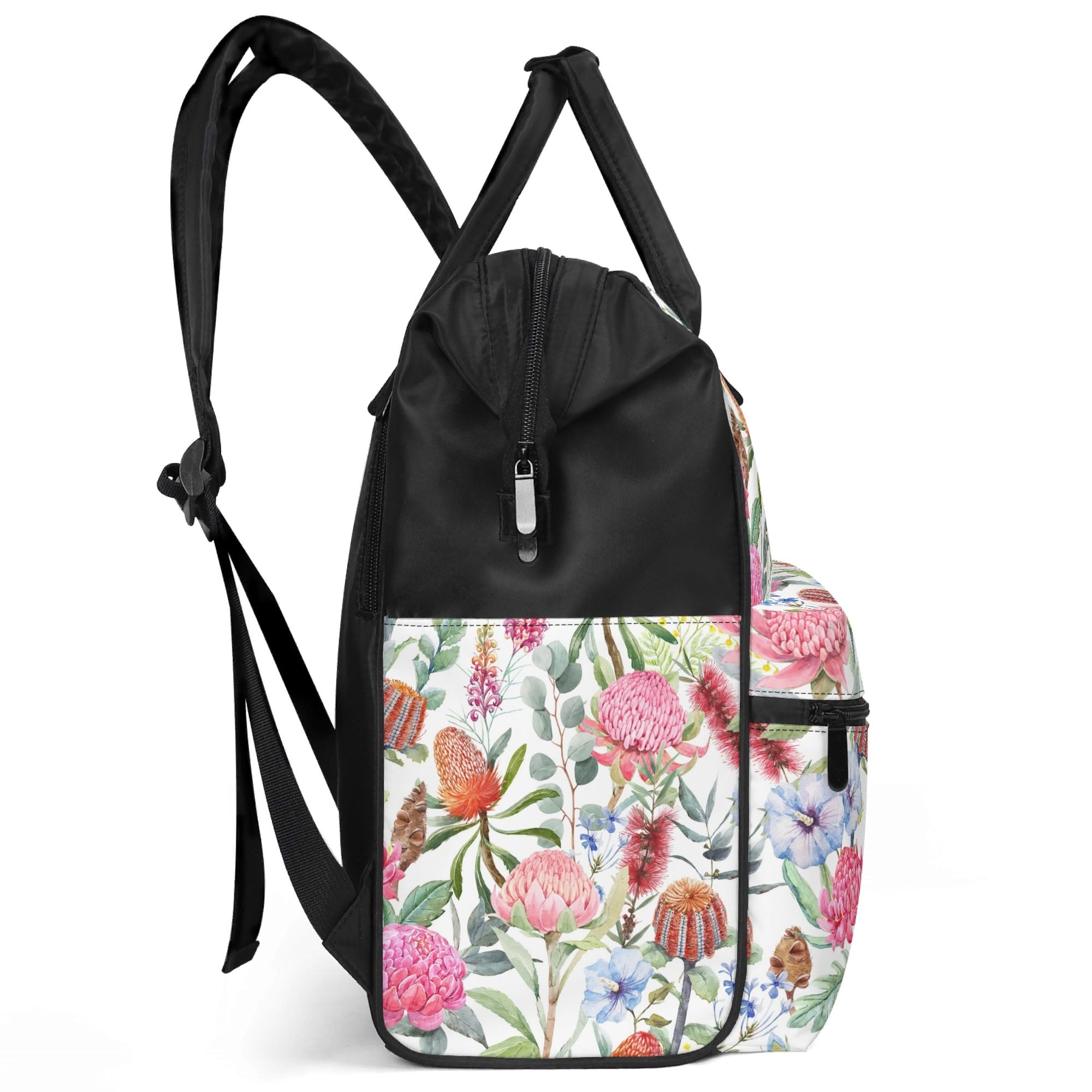 Australian Flowers Multi Pocket Backpack Multi Pocket Backpack Plants Printed Offshore