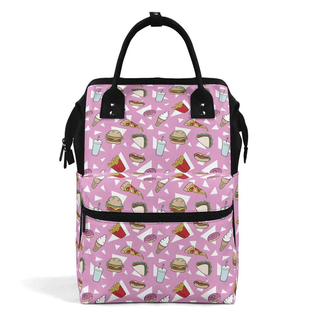 Fast Food Multi Pocket Backpack Default Title Multi Pocket Backpack Food Printed Offshore