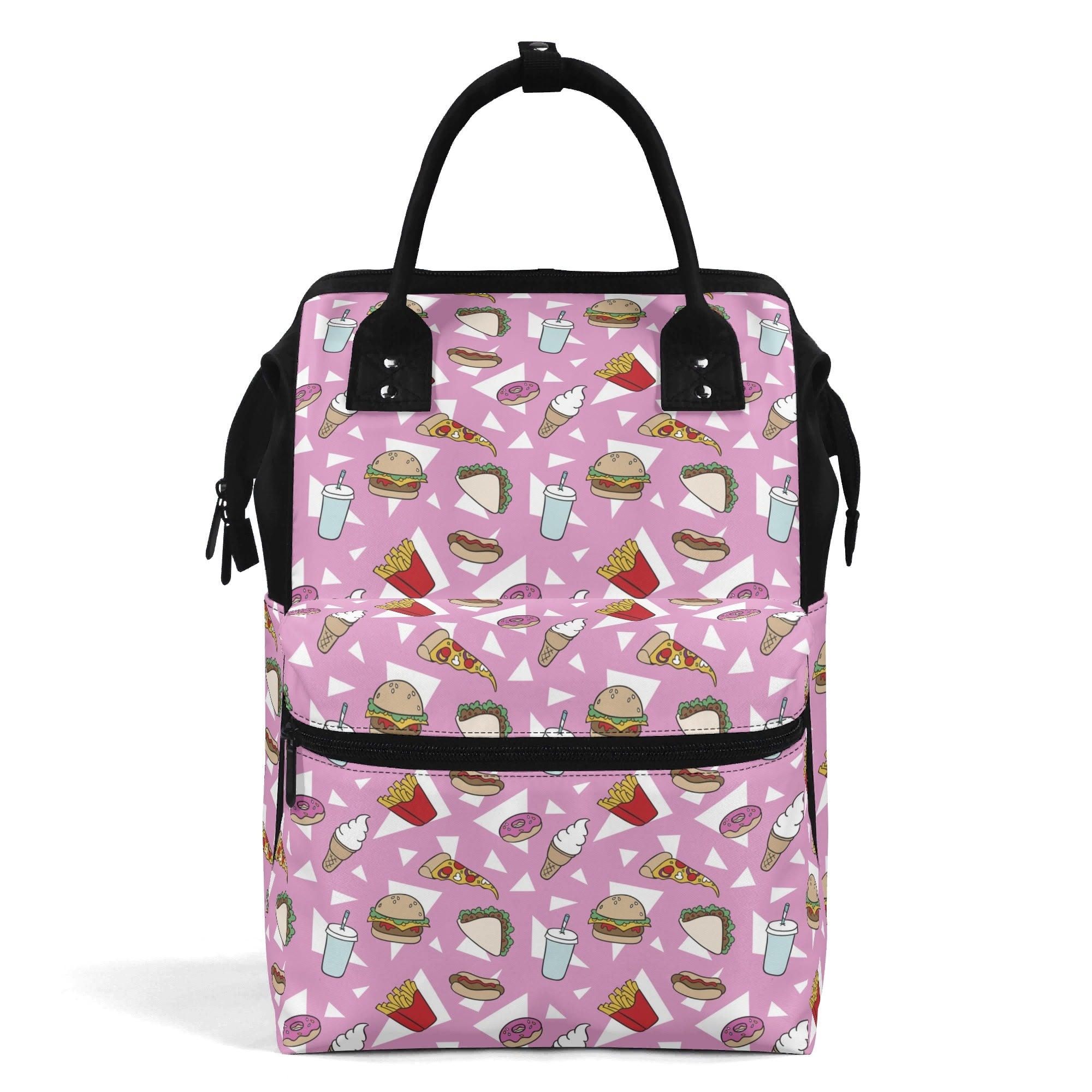 Fast Food Multi Pocket Backpack Default Title Multi Pocket Backpack Food Printed Offshore