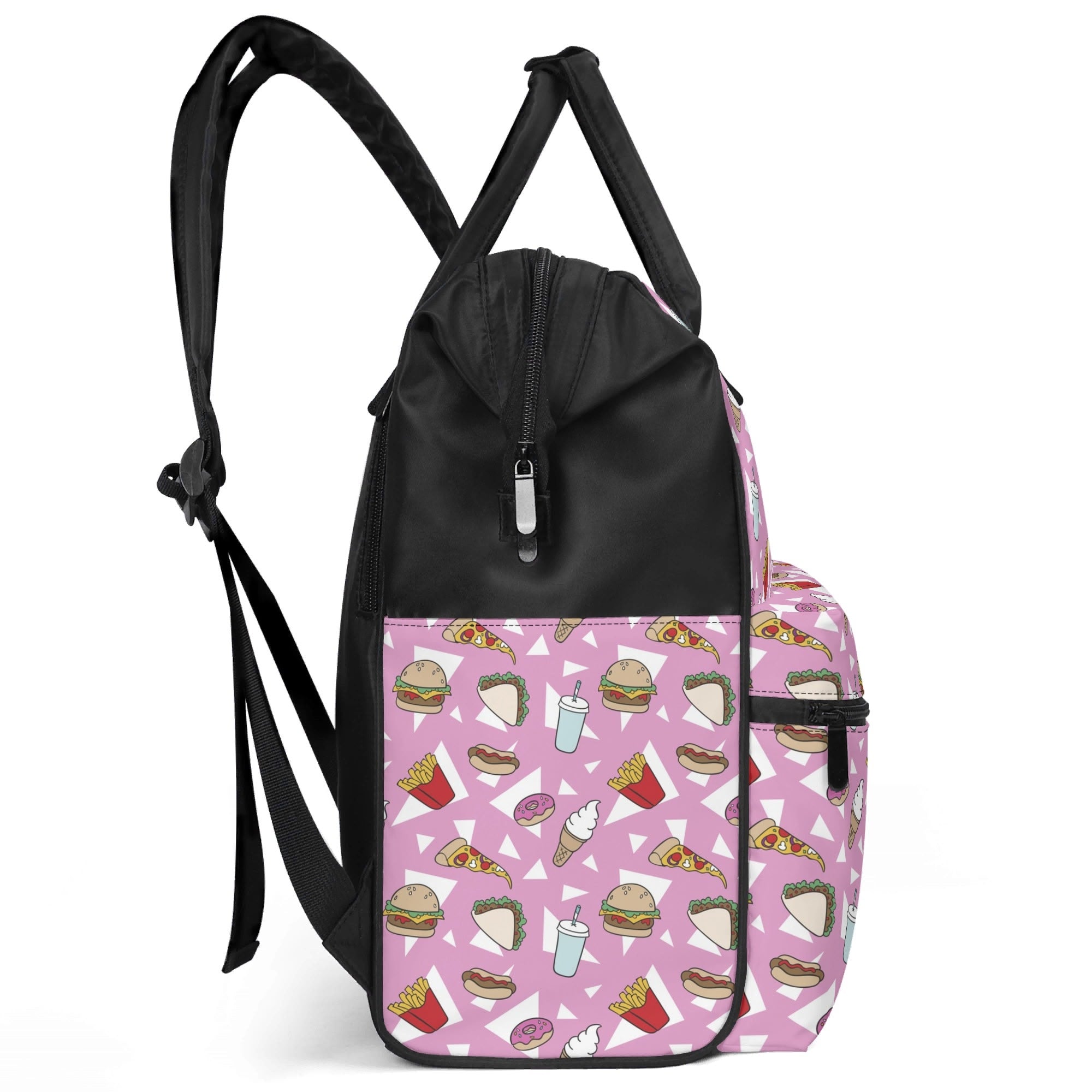 Fast Food Multi Pocket Backpack Multi Pocket Backpack Food Printed Offshore