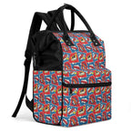 Comic Book Cells Multi Pocket Backpack Multi Pocket Backpack comic Printed Offshore