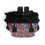 Comic Book Cells Multi Pocket Backpack Multi Pocket Backpack comic Printed Offshore