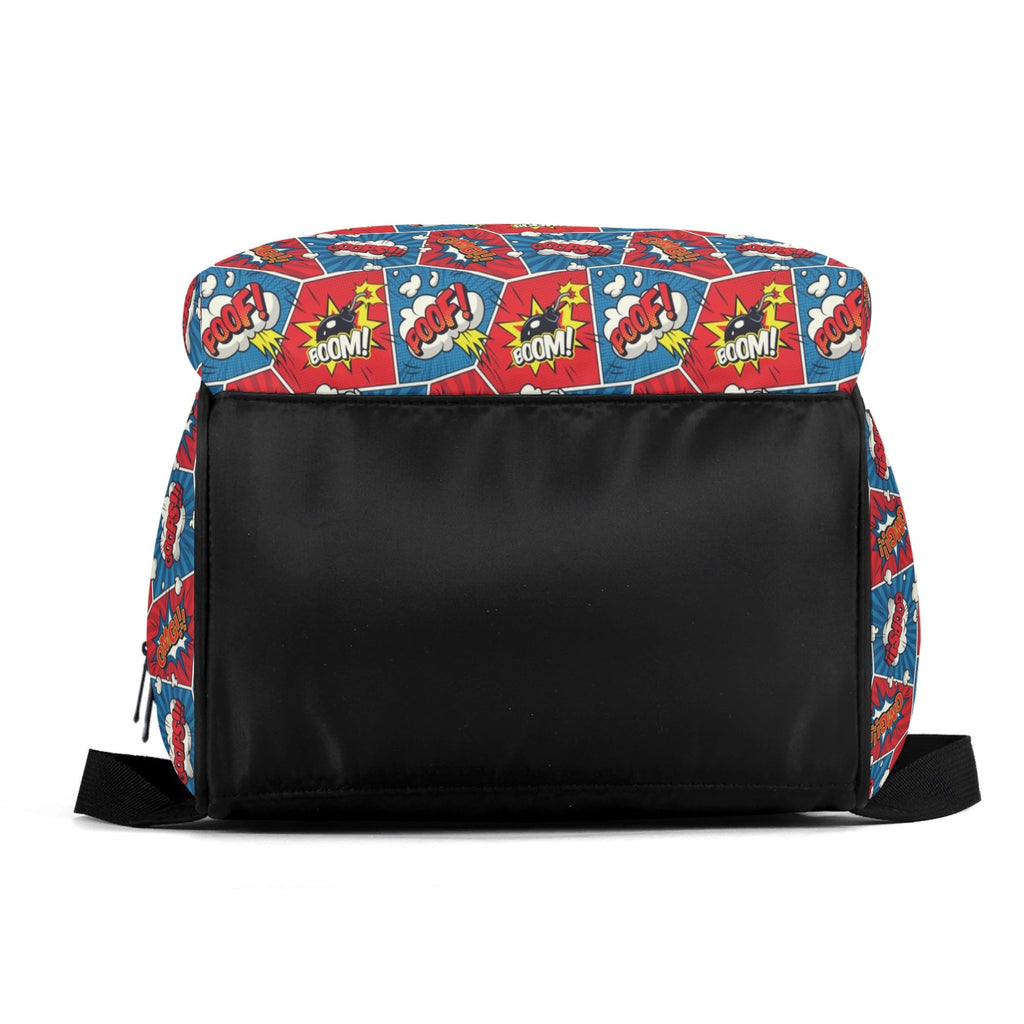 Comic Book Cells Multi Pocket Backpack Multi Pocket Backpack comic Printed Offshore