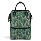 Leaf Pattern Multi Pocket Backpack Default Title Multi Pocket Backpack Plants Printed Offshore