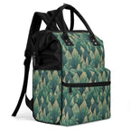 Leaf Pattern Multi Pocket Backpack Multi Pocket Backpack Plants Printed Offshore
