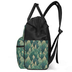 Leaf Pattern Multi Pocket Backpack Multi Pocket Backpack Plants Printed Offshore