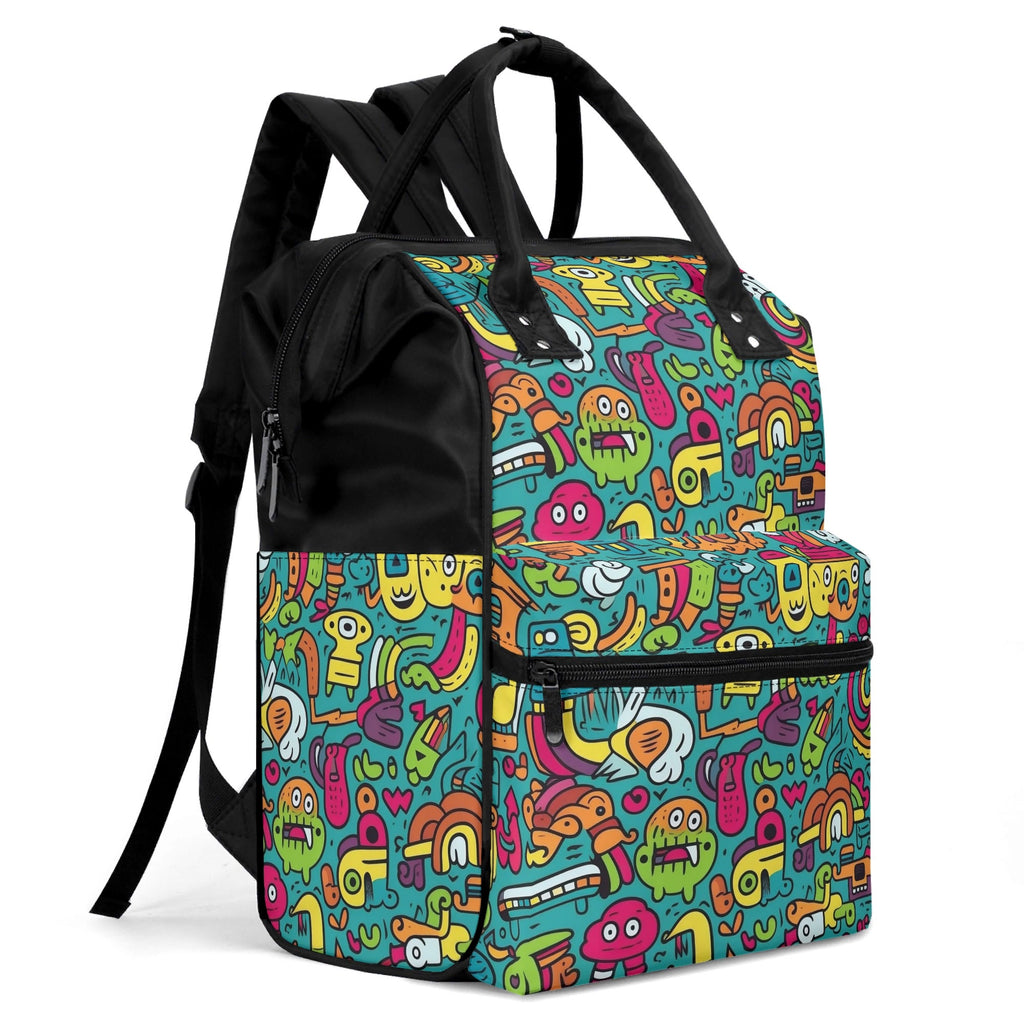 Crazy Characters Multi Pocket Backpack Multi Pocket Backpack Printed Offshore Sci Fi