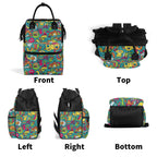 Crazy Characters Multi Pocket Backpack Multi Pocket Backpack Printed Offshore Sci Fi