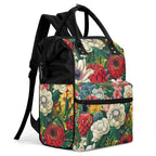 Australian Native Floral Multi Pocket Backpack Multi Pocket Backpack Plants Printed Offshore