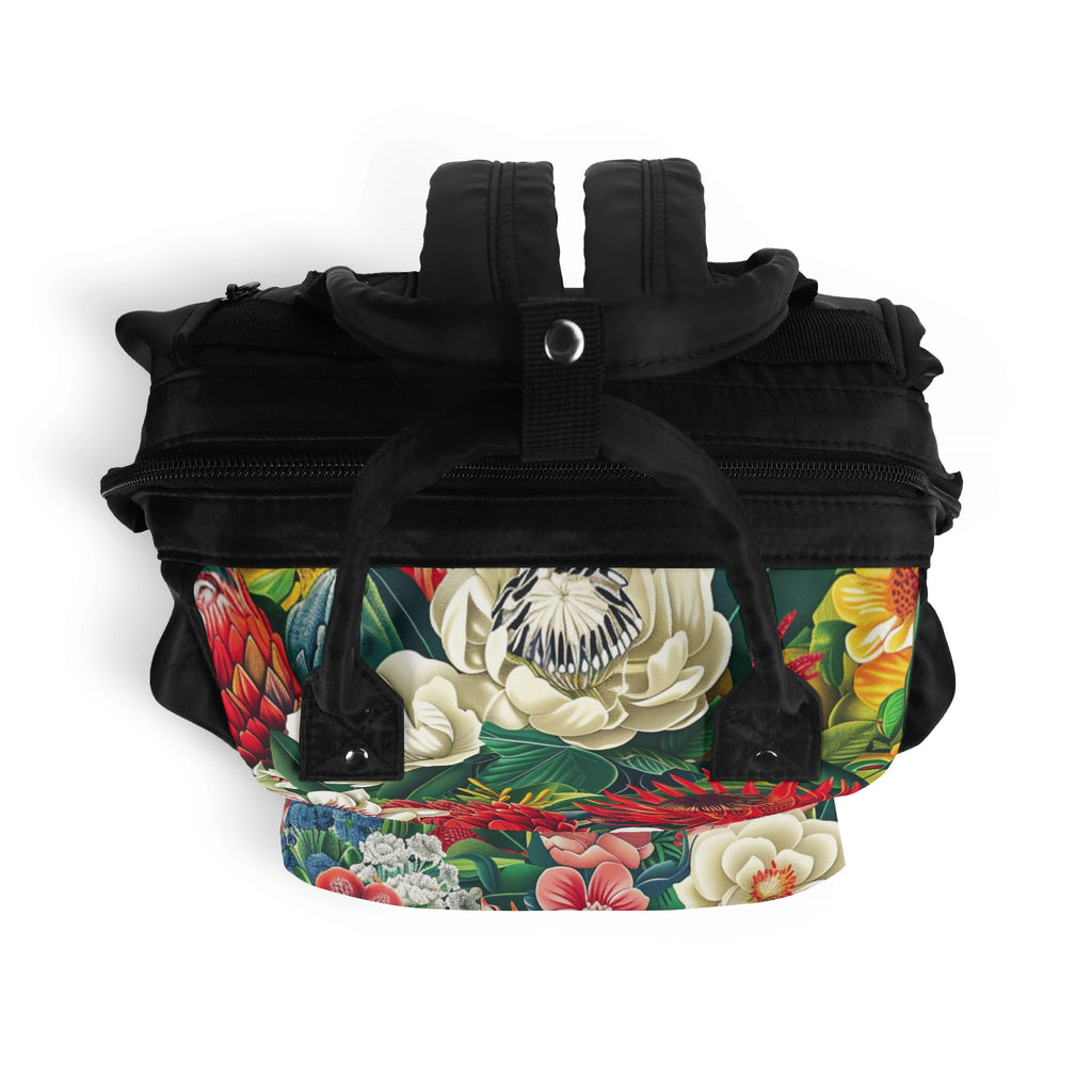 Australian Native Floral Multi Pocket Backpack Multi Pocket Backpack Plants Printed Offshore