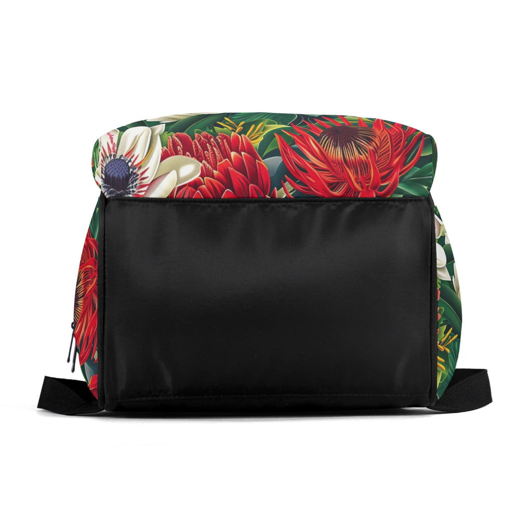 Australian Native Floral Multi Pocket Backpack Multi Pocket Backpack Plants Printed Offshore