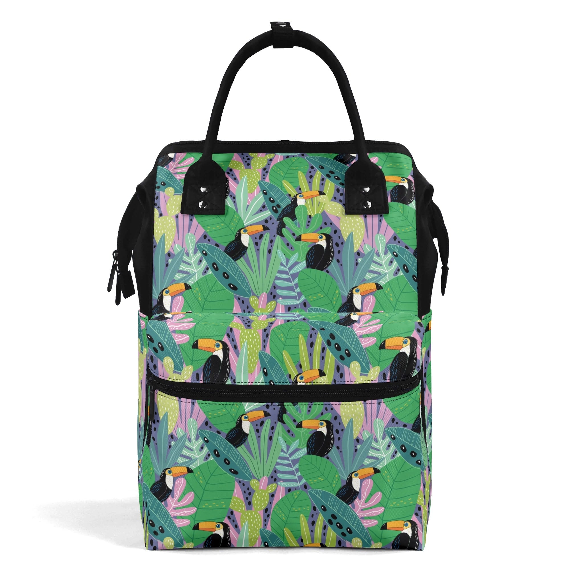 Bright Toucans Multi Pocket Backpack Default Title Multi Pocket Backpack animal Printed Offshore