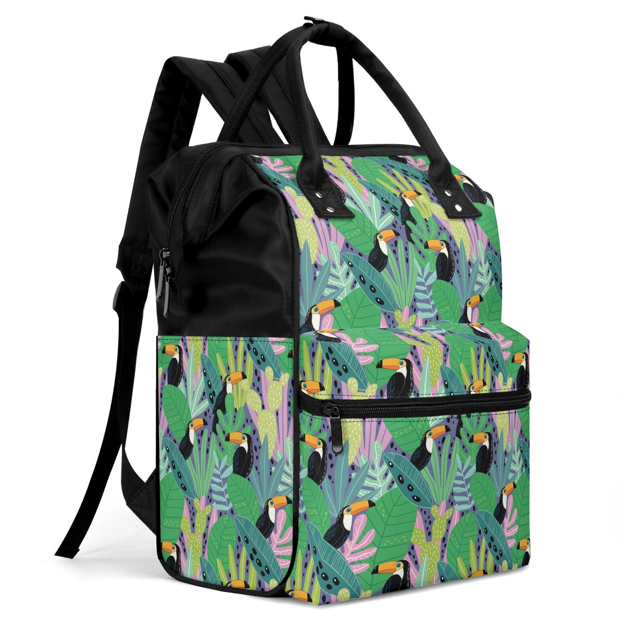 Bright Toucans Multi Pocket Backpack Multi Pocket Backpack animal Printed Offshore