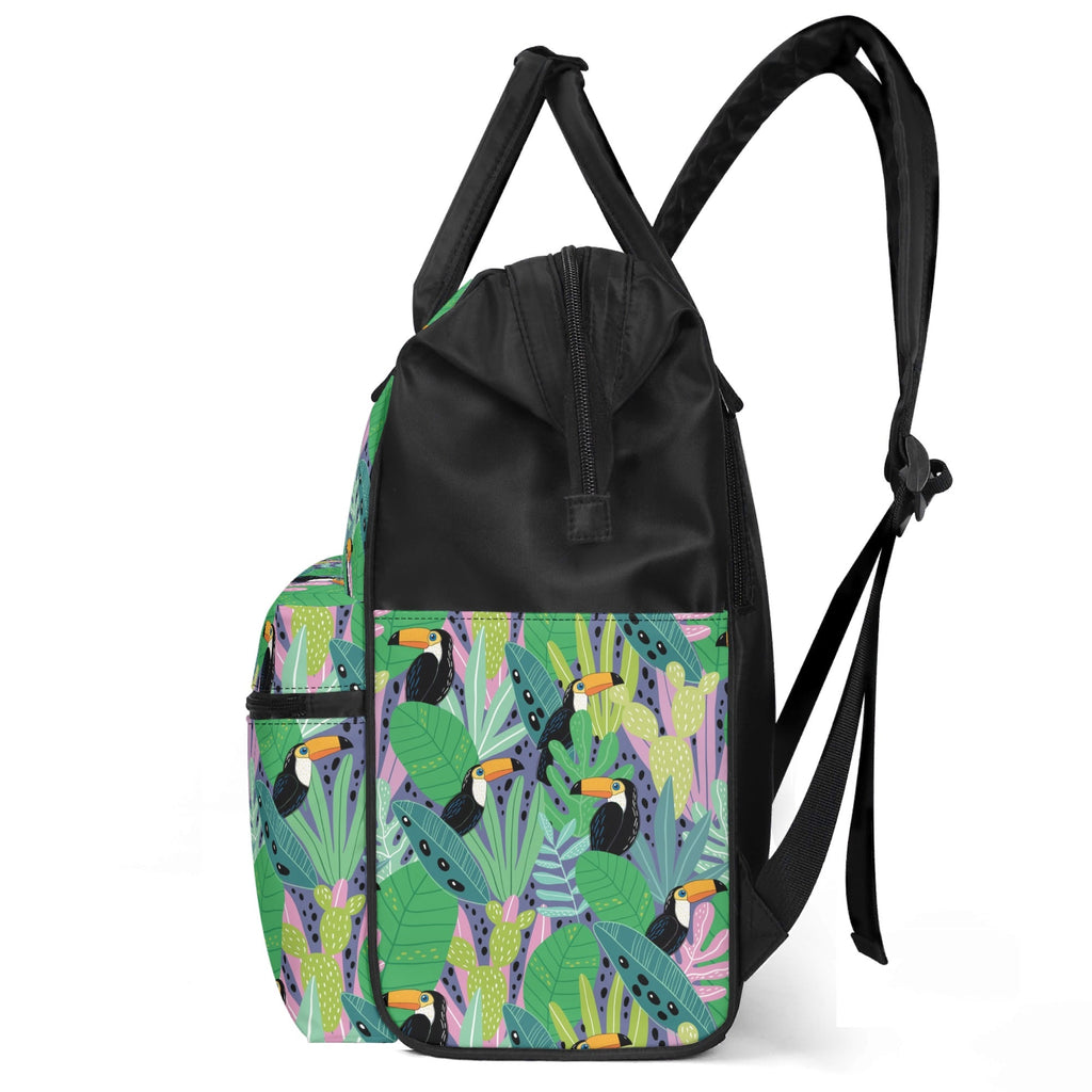 Bright Toucans Multi Pocket Backpack Multi Pocket Backpack animal Printed Offshore