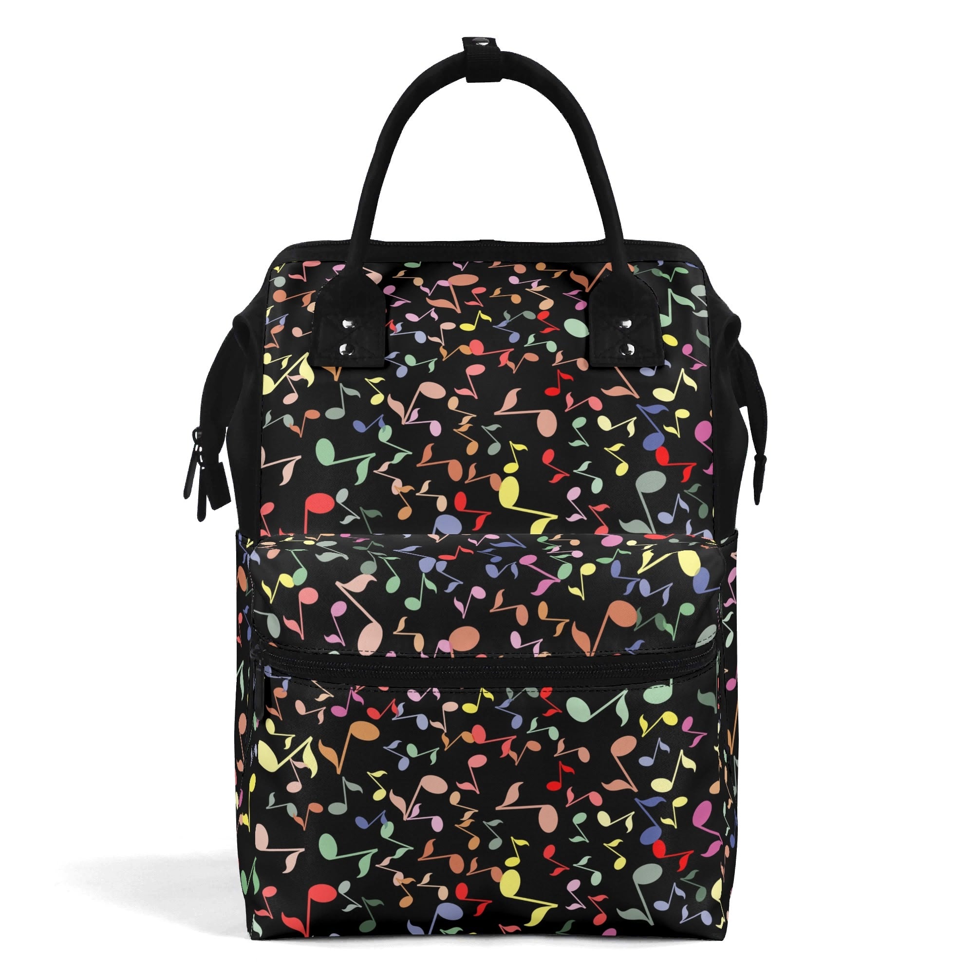 Quavers, Colourful Music Notes Multi Pocket Backpack Default Title Multi Pocket Backpack Music Printed Offshore