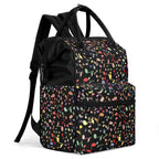 Quavers, Colourful Music Notes Multi Pocket Backpack Multi Pocket Backpack Music Printed Offshore