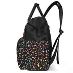 Quavers, Colourful Music Notes Multi Pocket Backpack Multi Pocket Backpack Music Printed Offshore