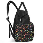 Quavers, Colourful Music Notes Multi Pocket Backpack Multi Pocket Backpack Music Printed Offshore