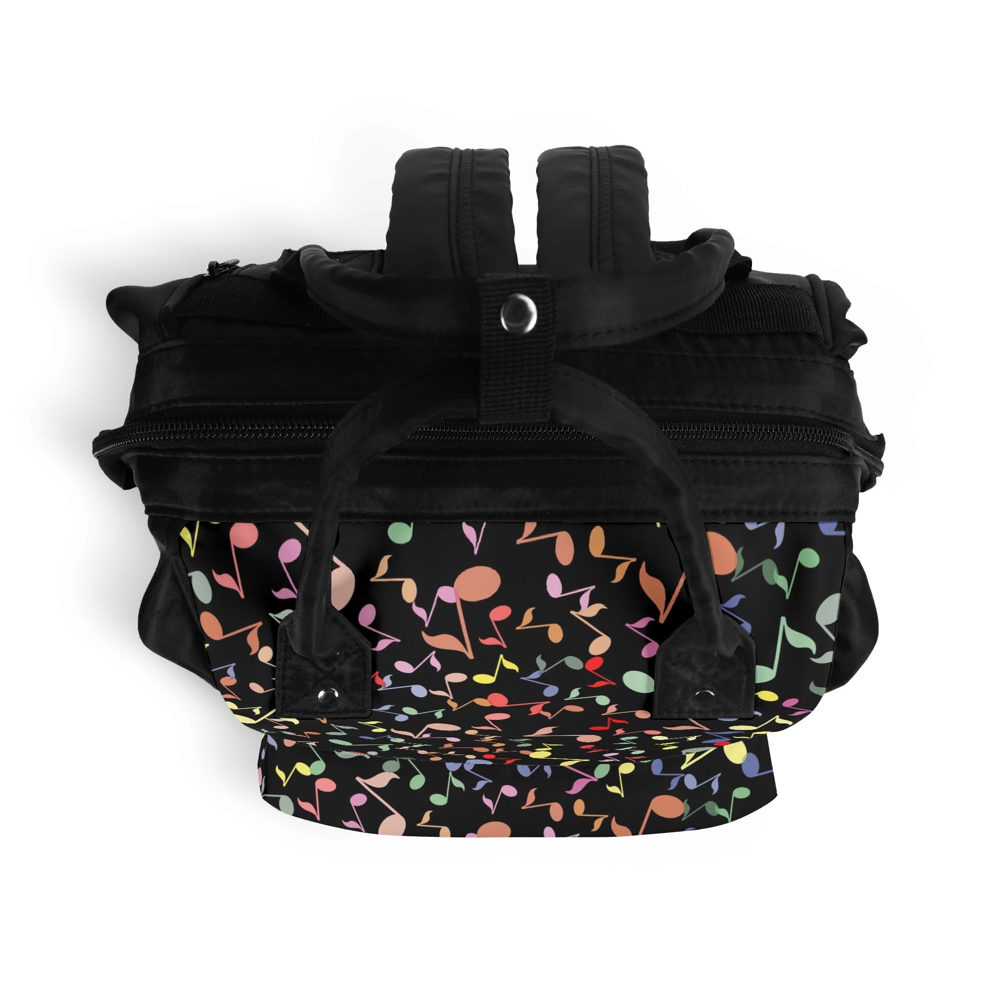 Quavers, Colourful Music Notes Multi Pocket Backpack Multi Pocket Backpack Music Printed Offshore