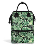 Jungle Leaves Multi Pocket Backpack Default Title Multi Pocket Backpack Plants Printed Offshore