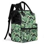 Jungle Leaves Multi Pocket Backpack Multi Pocket Backpack Plants Printed Offshore
