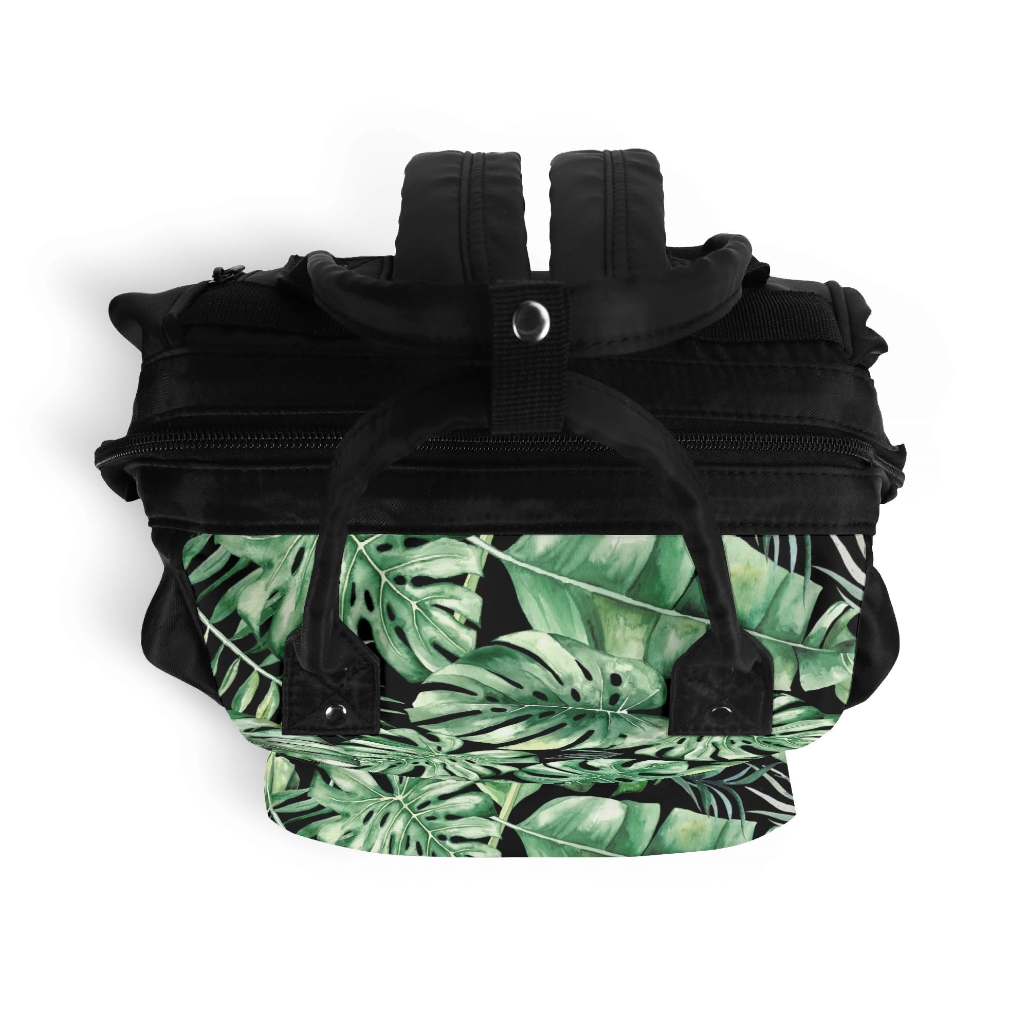 Jungle Leaves Multi Pocket Backpack Multi Pocket Backpack Plants Printed Offshore