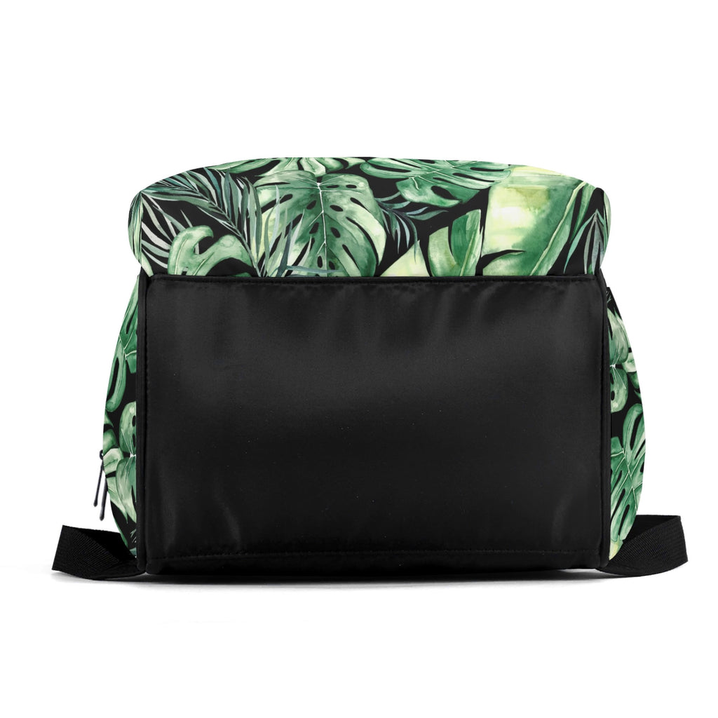 Jungle Leaves Multi Pocket Backpack Multi Pocket Backpack Plants Printed Offshore