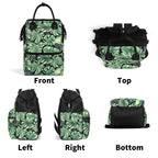 Jungle Leaves Multi Pocket Backpack Multi Pocket Backpack Plants Printed Offshore