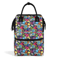Sticker Music Multi Pocket Backpack Default Title Multi Pocket Backpack Music Printed Offshore