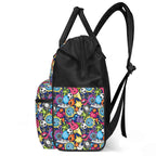 Sticker Music Multi Pocket Backpack Multi Pocket Backpack Music Printed Offshore