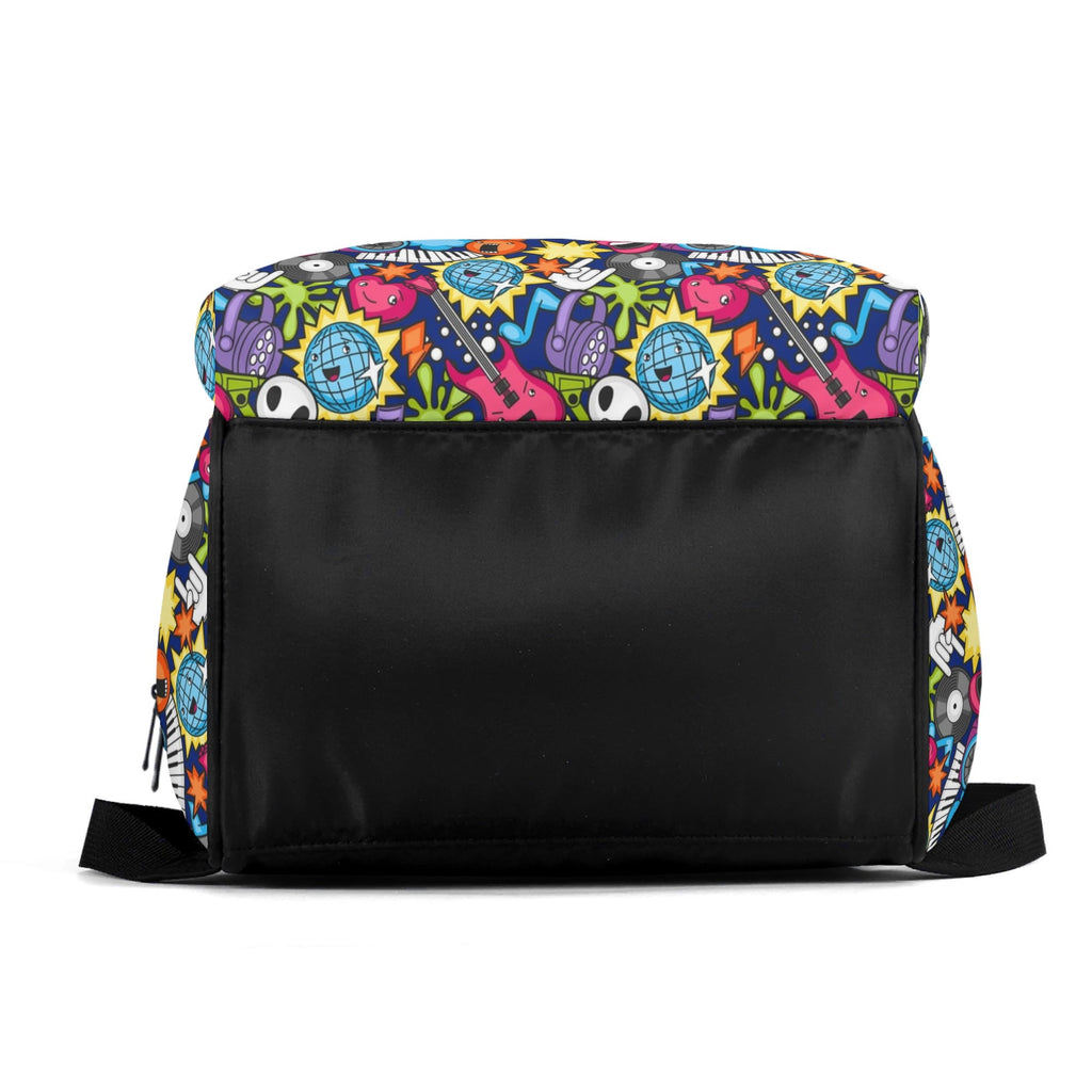 Sticker Music Multi Pocket Backpack Multi Pocket Backpack Music Printed Offshore