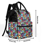 Sticker Music Multi Pocket Backpack Multi Pocket Backpack Music Printed Offshore