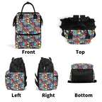 Sticker Music Multi Pocket Backpack Multi Pocket Backpack Music Printed Offshore