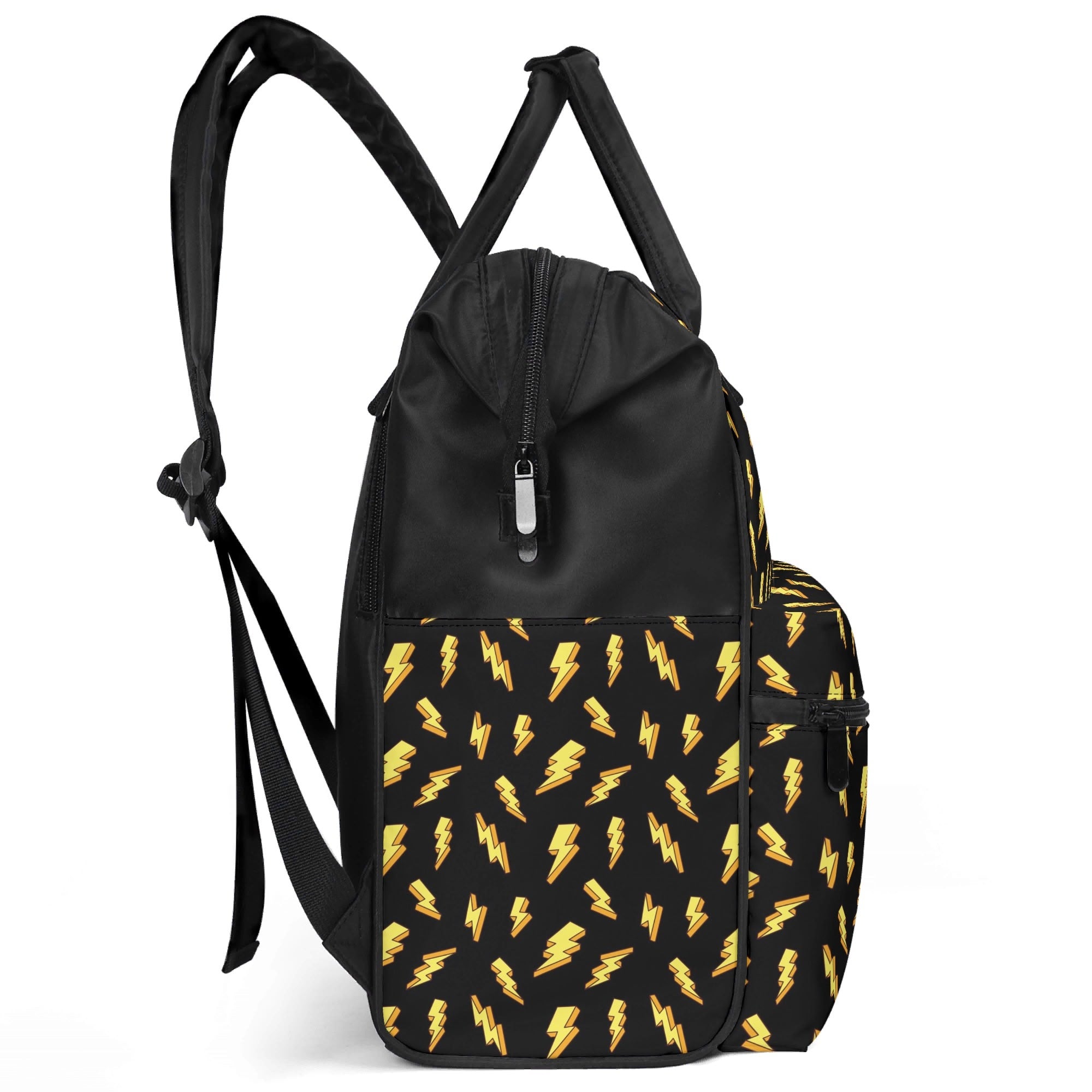 Lightning Bolts, Comic Book Multi Pocket Backpack Multi Pocket Backpack comic Printed Offshore