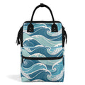 Ocean Waves Multi Pocket Backpack Default Title Multi Pocket Backpack Ocean Printed Offshore Surf
