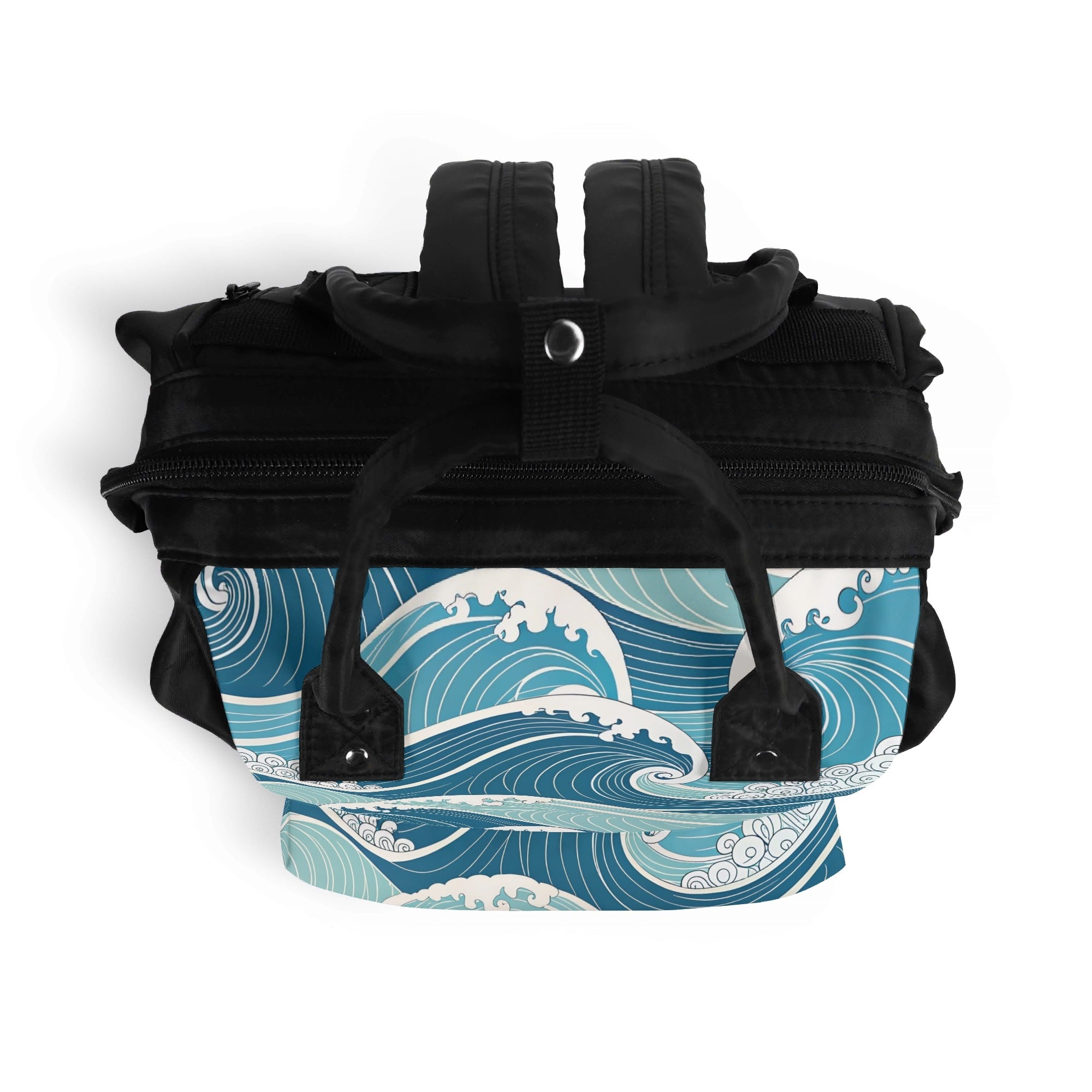 Ocean Waves Multi Pocket Backpack Multi Pocket Backpack Ocean Printed Offshore Surf