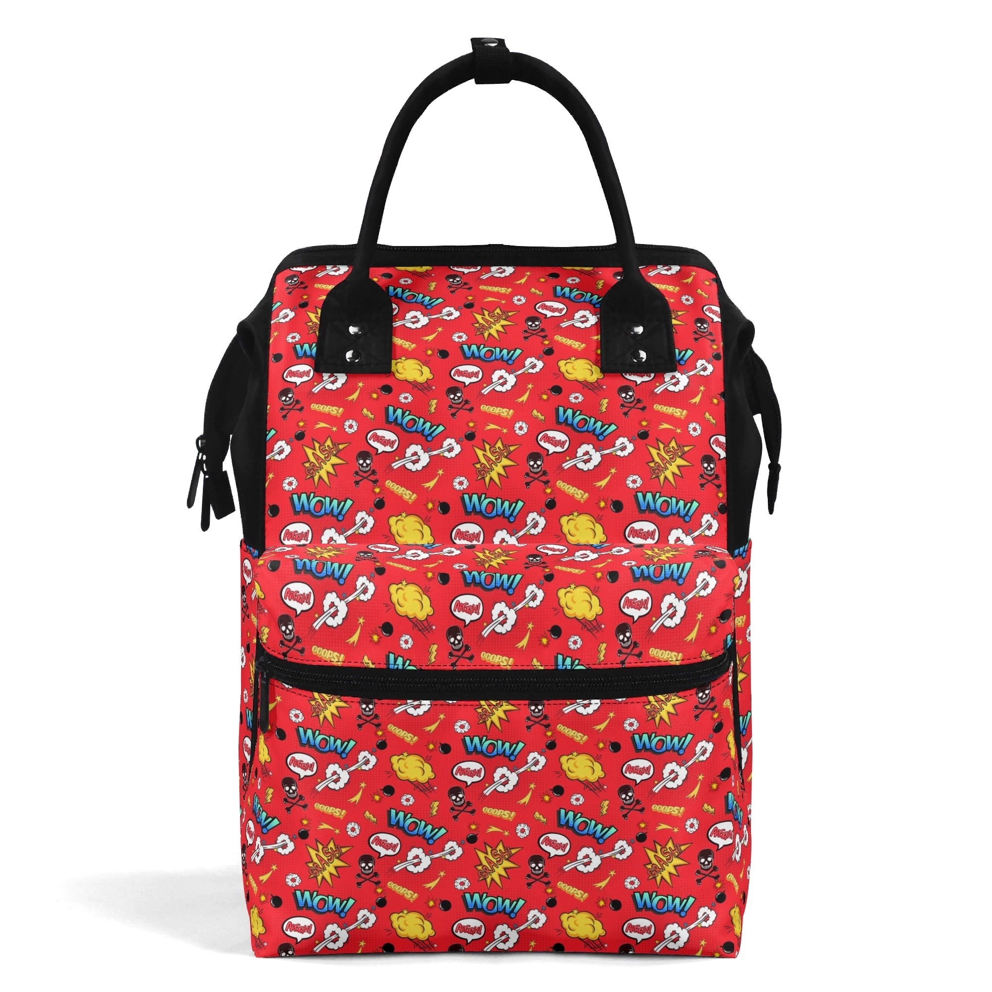Comic Book Red Multi Pocket Backpack Default Title Multi Pocket Backpack comic Printed Offshore