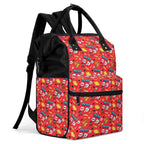 Comic Book Red Multi Pocket Backpack Multi Pocket Backpack comic Printed Offshore