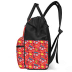 Comic Book Red Multi Pocket Backpack Multi Pocket Backpack comic Printed Offshore