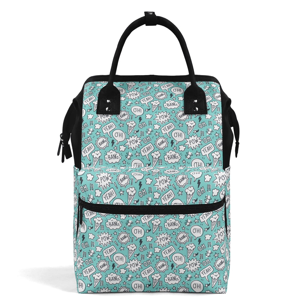 Comic Book Speech Bubbles Multi Pocket Backpack Default Title Multi Pocket Backpack comic Printed Offshore