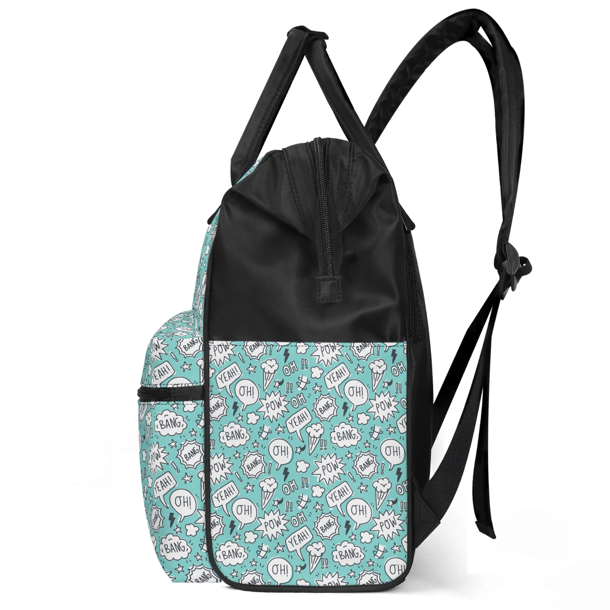 Comic Book Speech Bubbles Multi Pocket Backpack Multi Pocket Backpack comic Printed Offshore