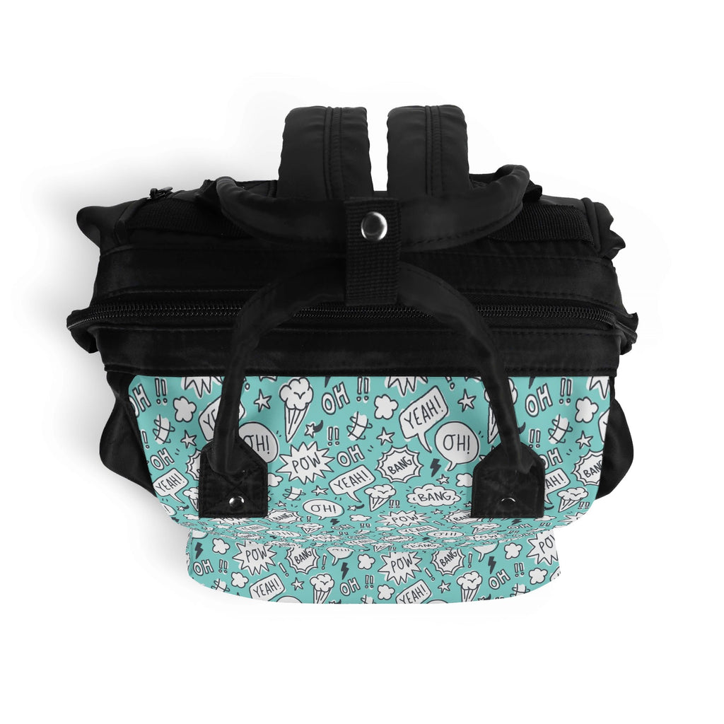 Comic Book Speech Bubbles Multi Pocket Backpack Multi Pocket Backpack comic Printed Offshore
