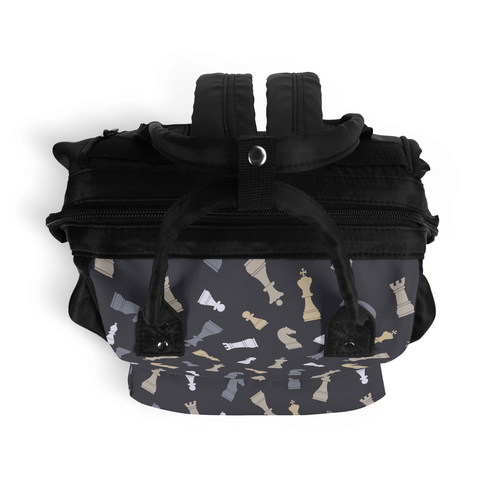 Chess Pattern Multi Pocket Backpack Multi Pocket Backpack Chess Printed Offshore