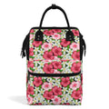Hibiscus Multi Pocket Backpack Default Title Multi Pocket Backpack Plants Printed Offshore