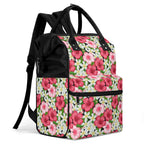 Hibiscus Multi Pocket Backpack Multi Pocket Backpack Plants Printed Offshore