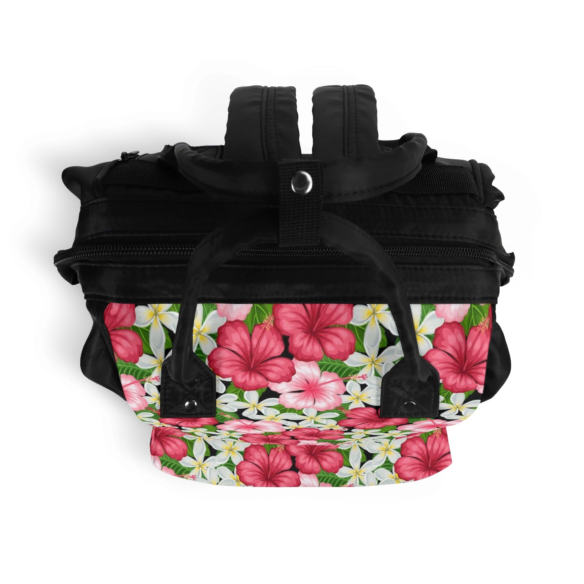 Hibiscus Multi Pocket Backpack Multi Pocket Backpack Plants Printed Offshore