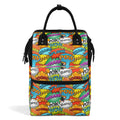 Comic Book 2 Multi Pocket Backpack Default Title Multi Pocket Backpack comic Printed Offshore