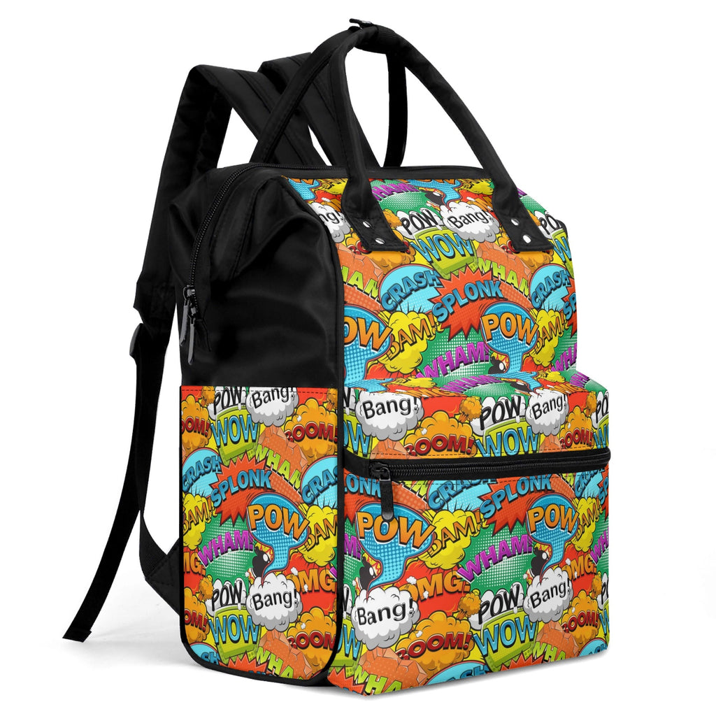 Comic Book 2 Multi Pocket Backpack Multi Pocket Backpack comic Printed Offshore