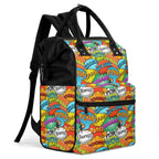 Comic Book 2 Multi Pocket Backpack Multi Pocket Backpack comic Printed Offshore