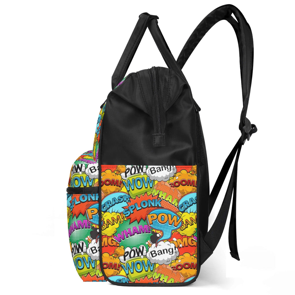 Comic Book 2 Multi Pocket Backpack Multi Pocket Backpack comic Printed Offshore